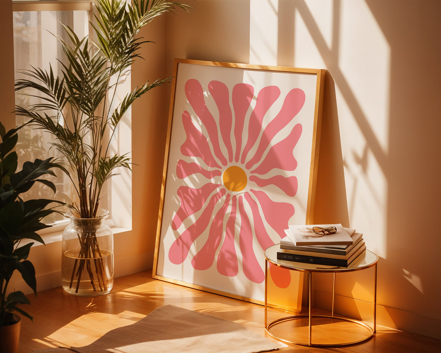 Pink Flower Burst - Digital Poster (A3)