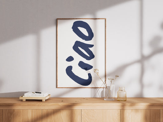 Navy Brush Strokes - Digital Poster (A3)