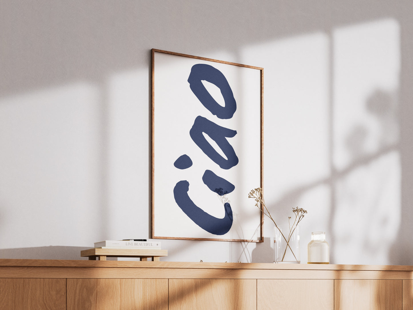 Navy Brush Strokes - Digital Poster (A3)