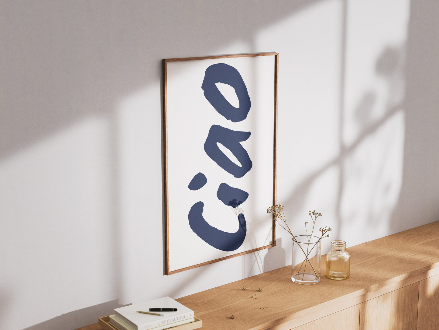 Navy Brush Strokes - Digital Poster (A3)