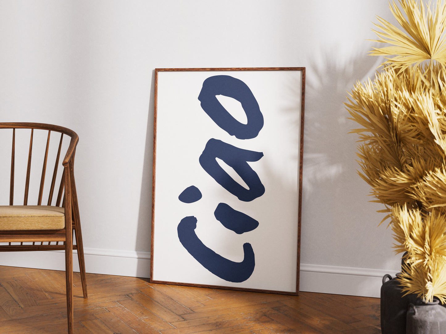 Navy Brush Strokes - Digital Poster (A3)