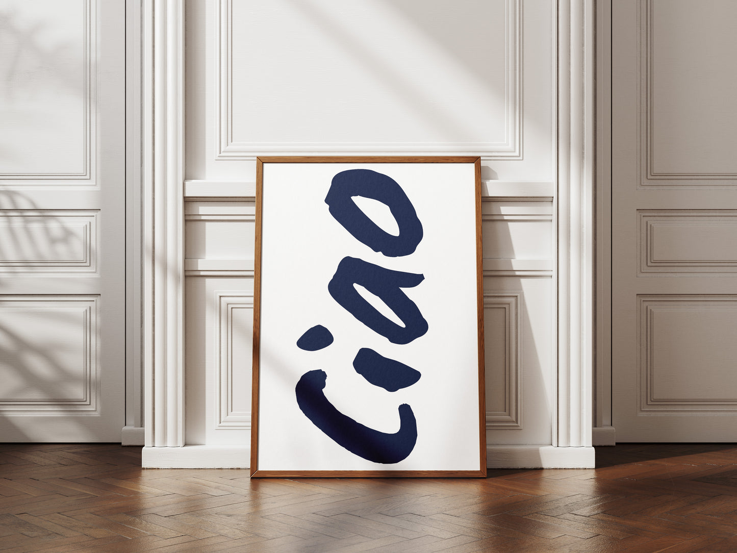 Navy Brush Strokes - Digital Poster (A3)