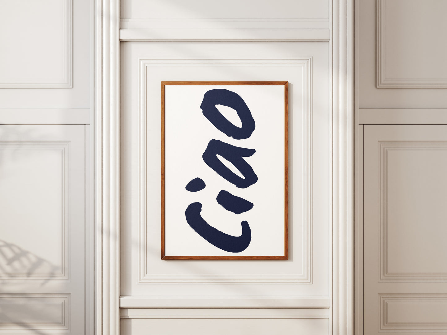 Navy Brush Strokes - Digital Poster (A3)