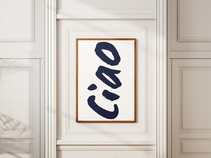 Navy Brush Strokes - Digital Poster (A3)