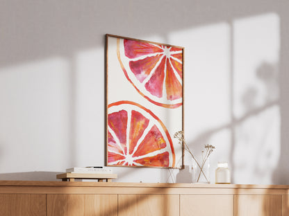Blood Orange Halves - Digital Poster (A3)
