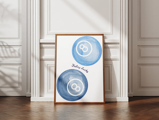 Feeling Lucky 8-Balls - Digital Poster (A3)
