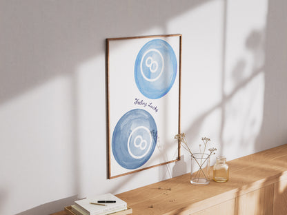 Feeling Lucky 8-Balls - Digital Poster (A3)