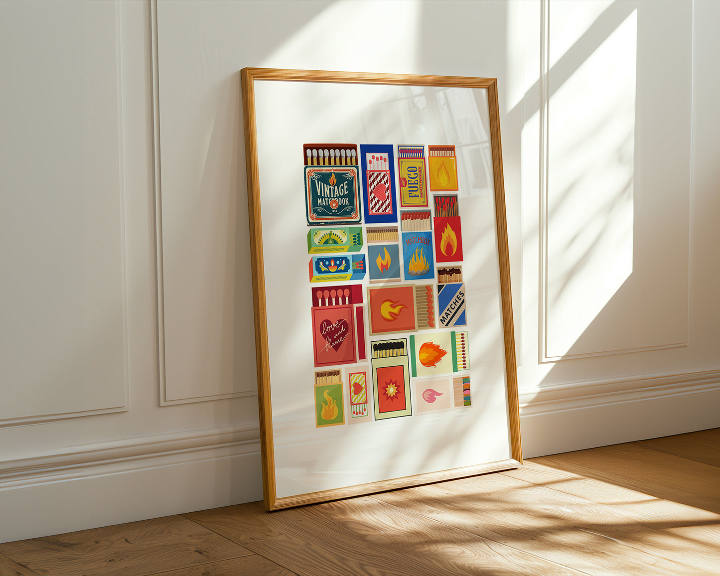 Vintage Matchbooks Grid - Digital Poster (A3)