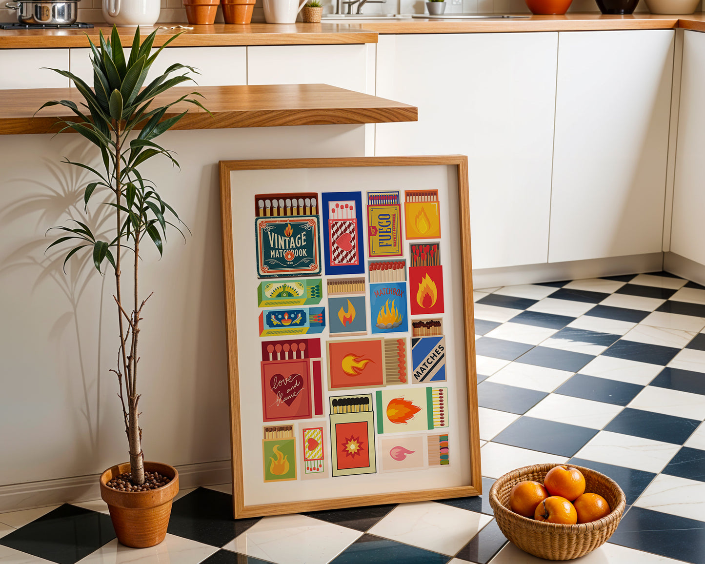 Vintage Matchbooks Grid - Digital Poster (A3)