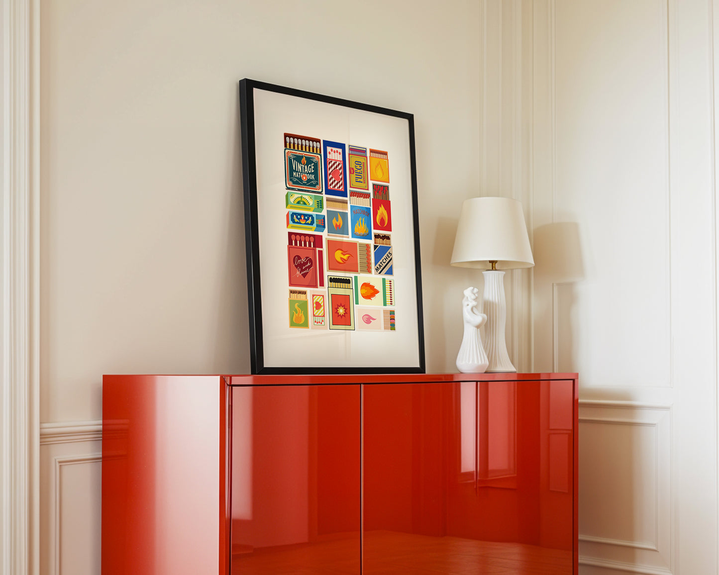 Vintage Matchbooks Grid - Digital Poster (A3)