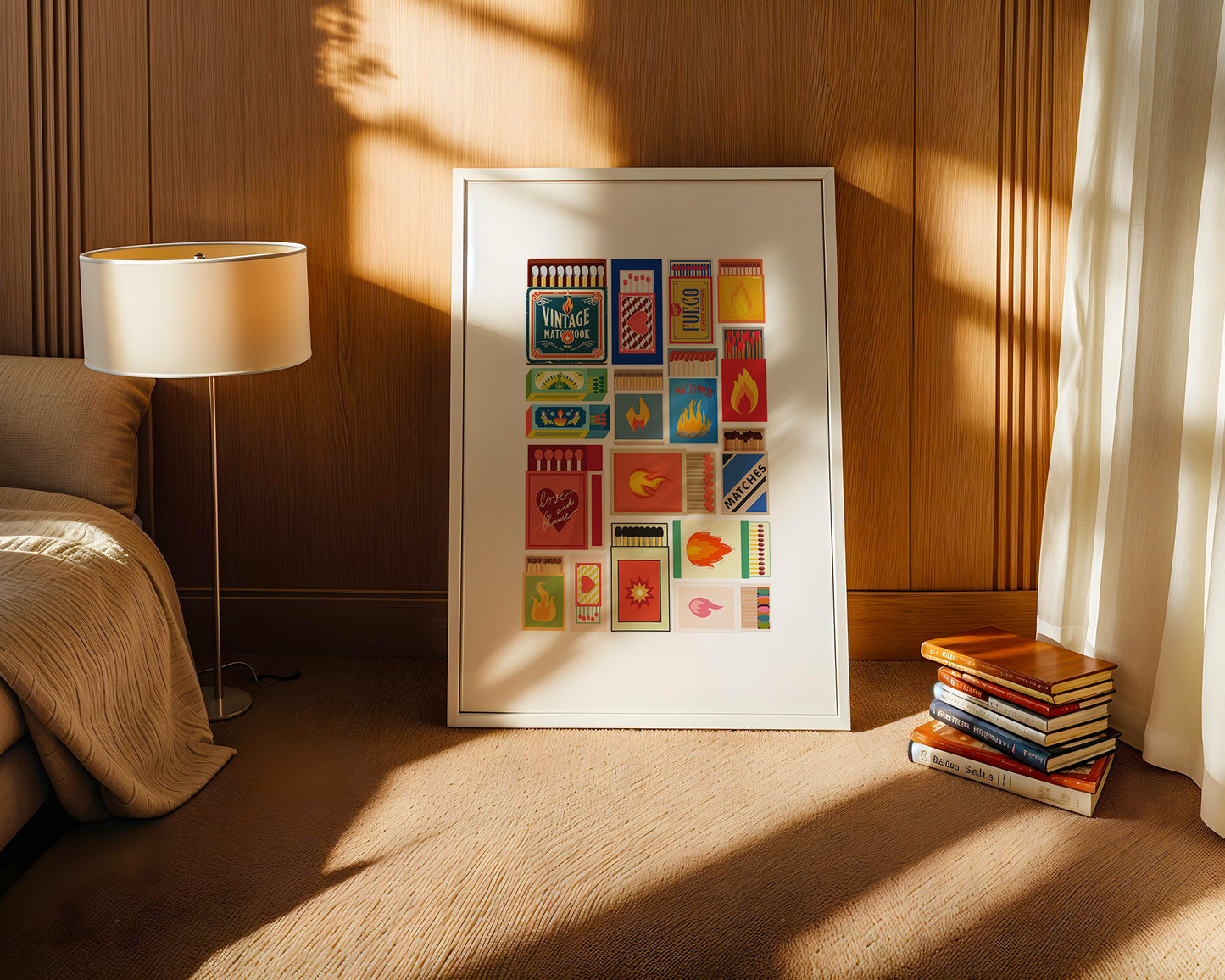 Vintage Matchbooks Grid - Digital Poster (A3)