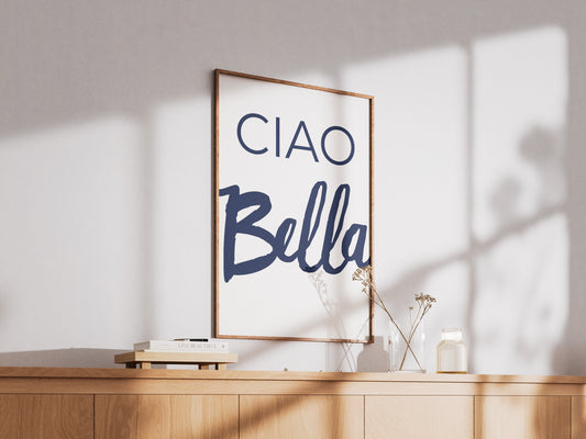 Ciao Bella Navy - Digital Poster (A3)