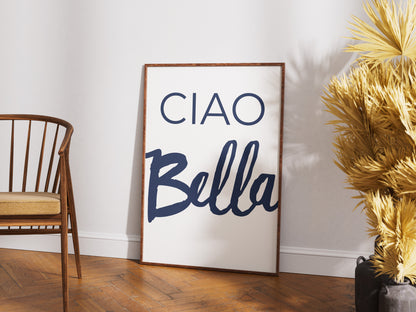 Ciao Bella Navy - Digital Poster (A3)