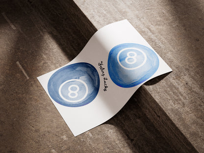 Feeling Lucky 8-Balls - Digital Poster (A3)