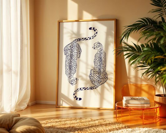 Twin Cheetahs - Digital Poster (A3)